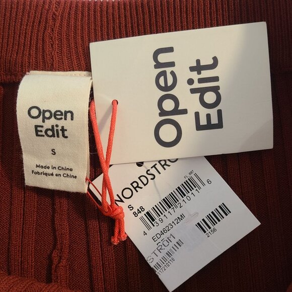 Open Edit Ribbed Knit Leggings NEW Womens Small Layering Autumn Winter - Picture 3 of 7